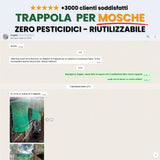 Trappola per Mosche, Mosca olearia, Vespe e Calabroni - Senza pesticidi e Riutilizzabile | FlyCapture™