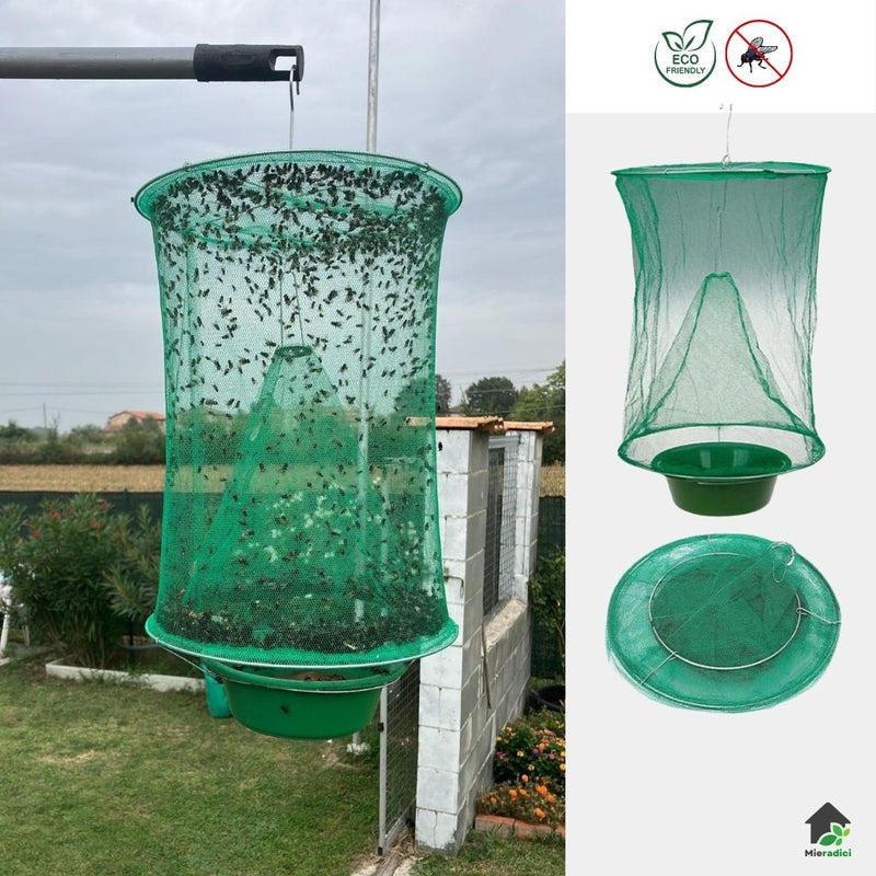 Trappola per Mosche, Vespe e Calabroni - Senza pesticidi e Riutilizzabile | FlyCapture™