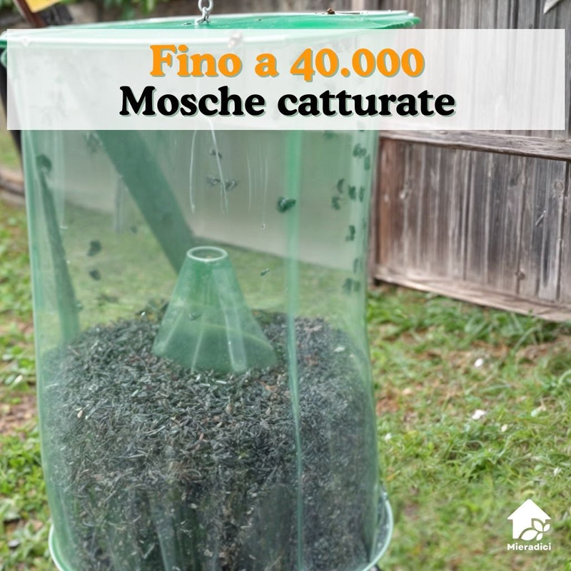 Trappola per Mosche, Vespe e Calabroni - Senza pesticidi e Riutilizzabile | FlyCapture™