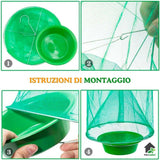 Trappola per Mosche, Vespe e Calabroni - Senza pesticidi e Riutilizzabile | FlyCapture™
