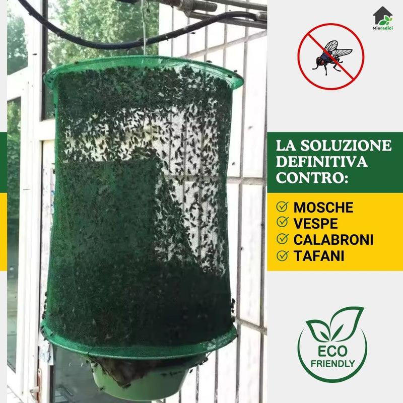 Trappola per Mosche, Vespe e Calabroni - Senza pesticidi e Riutilizzabile | FlyCapture™